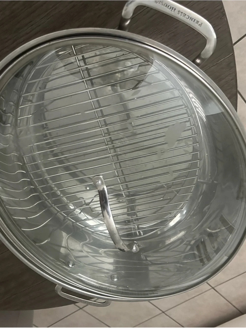 Stainless Steel Roasting Pan with Glass Lid - Silver
